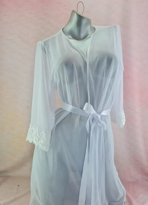 Kimono levantadora de transparencia blanco